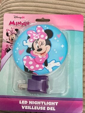 Disney Minnie Mouse LED Nightlight - Blue & Pink